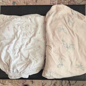 Burts Bee Floral and Butterfly Crib Sheet